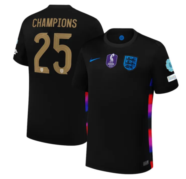 2025 England Women's Team Euro Champions 25 Away Man Jersey
