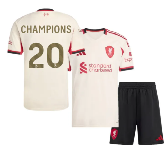 25/26 Liverpool Away Kids Kit CHAMPIONS 20