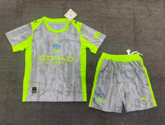 25/26 Manchester City Third  Away Kids Kit