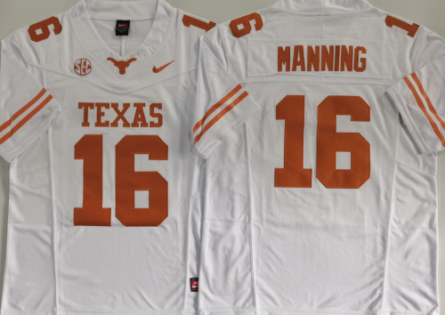 Adult Texas White 16 NCAA Jersey