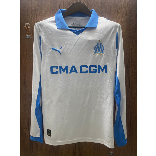 25/26 Marseille Home Long Sleeve Jersey | Fan Version