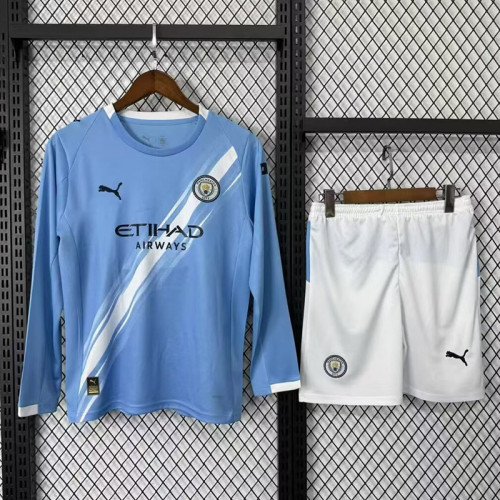 25/26 Manchester City Home Long Sleeves Adult Uniform