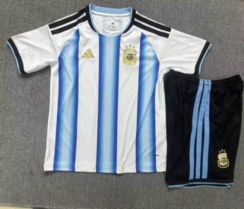 2026 Argentina World Cup Home Kids Kit