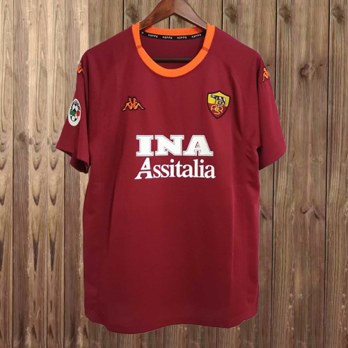 Retro 00/01  AS Roma Home Jersey