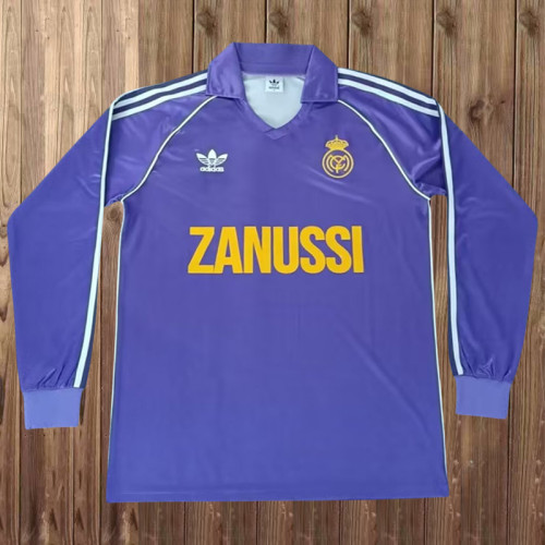 Retro 1984 1985 Real Madrid Away Long Sleeve