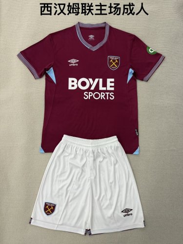 25/26 West Ham United Home  Adult Uniform