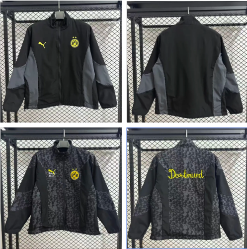 2025 Borussia Dortmund Double-Sided Windbreaker Jacket