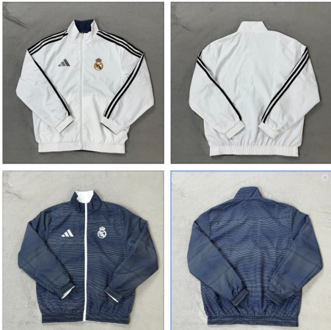 2025 Real Madrid Double-Sided Windbreaker Jacket