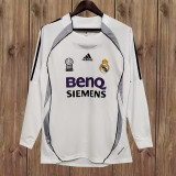 Retro 06/07  Real Madrid Home Long Sleeve Jersey
