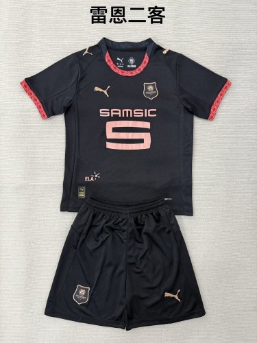25/26 Rennes Third  Away Kids Kit
