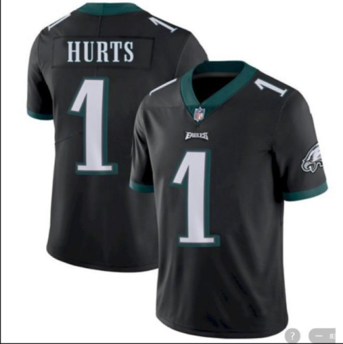 Men's Philadelphia Eagles Hurts 1 MLB Jersey-Black