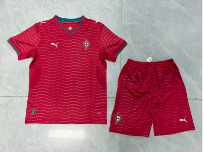 2026 Portugal World Cup Home Kids Kit
