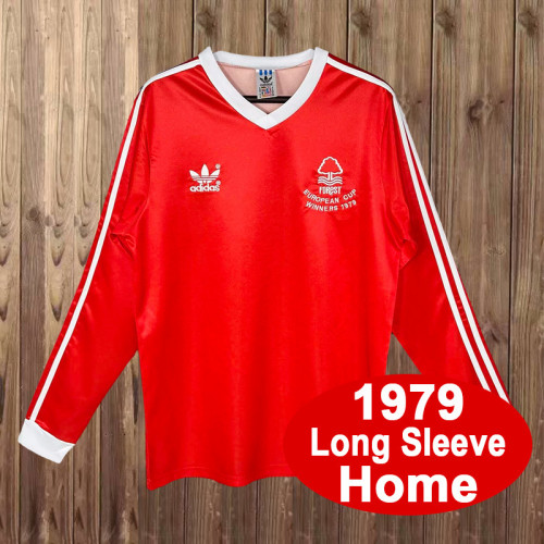 Retro Nottingham Forest 1979 Home Long Sleeve Jersey