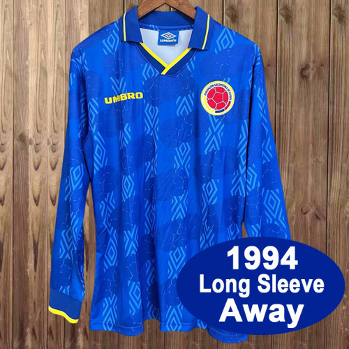 Retro 1994 Colombia Away Long Sleeve Jersey