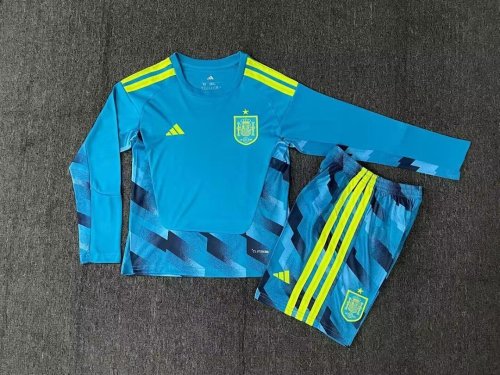 2026 Spain World Cup Goalkeeper Long Sleeve Kids Kit