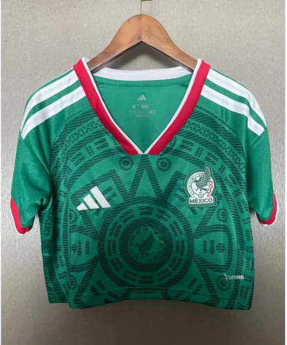 2026 Mexico World Cup Home Women Cropped Jersey