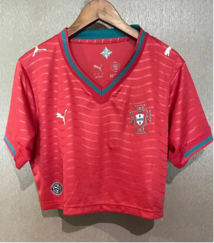 2026 Portugal World Cup Home Women Cropped Jersey