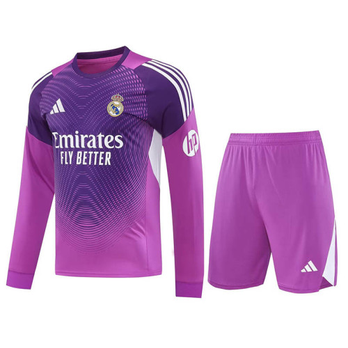 25/26 Real Madrid Purple Goalkeeper long sleeves Adult Uniform