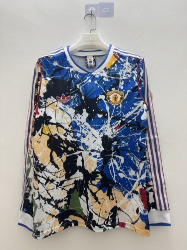 25/26 Manchester United STONE ROSES Long Sleeve Man Jersey | Fan Version