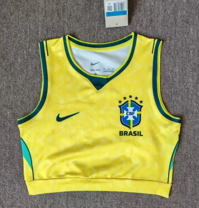 2026 Brazil  World Cup Home Women Vest Jersey