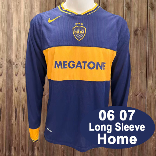 Retro 06/07 Boca Juniors Home Long Sleeve Jersey