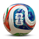 2026 World Cup Size 5 Thermal Bonding Leather Outdoor Soccer Ball (Adidas)