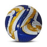 Size 5 Thermal Bonding Leather Outdoor Soccer Ball (Blank)