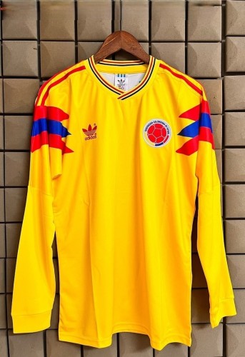 Retro 1990 Colombia Home Long Sleeve Jersey