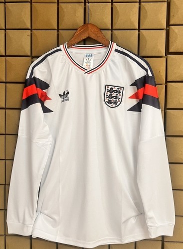 Retro 1990 England Home Long Sleeve Jersey