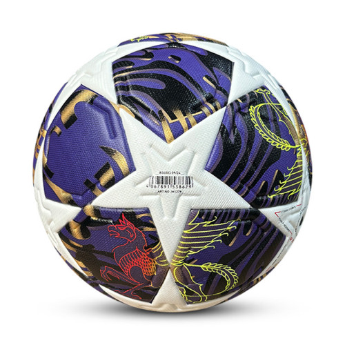 Size 5 Thermal Bonding Leather Outdoor Soccer Ball (Blank)