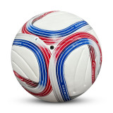 Size 5 Thermal Bonding Leather Outdoor Soccer Ball (Blank)