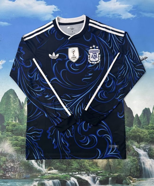 Fan Version |  2026 Argentina World Cup Away Long Sleeve Men Jersey