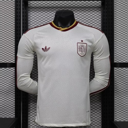 Player Version |  2026 Spain World Cup Away Long Sleeve Man Jersey