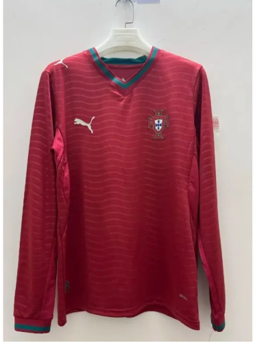 Fan Version | 2026 Portugal World Cup Home Long Sleeve Men Jersey