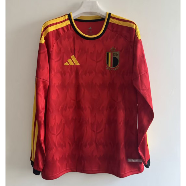 Fan Version | 2026 Belgium World Cup Home Long Sleeve Men Jersey