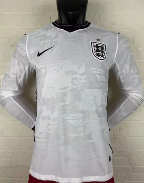 Player Version | 2026 England World Cup Home Long Sleeve Man Jersey