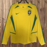 Retro 2002 Brazil World Cup Home Long Sleeve Jersey