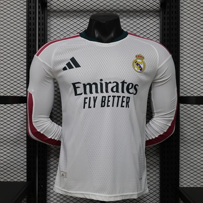 26/27 Real Madrid Home Long Sleeve Jersey | Player Version