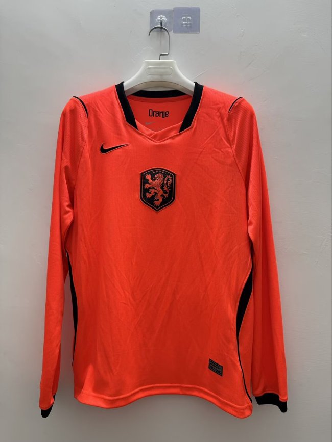 2026 Netherlands World Cup Home Long Sleeve Man Jersey | Fan Version