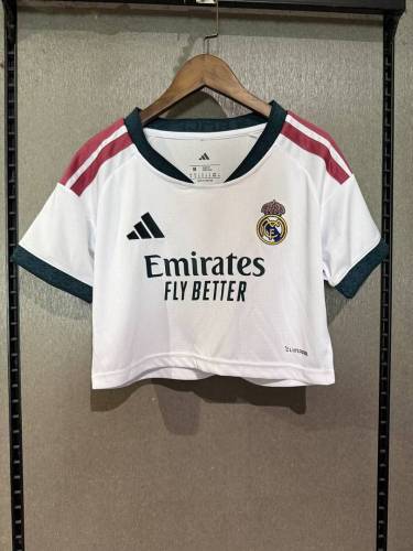 26/27 Real Madrid Home Women Cropped Jersey