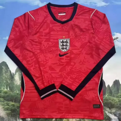 Fan Version |  2026 England World Cup Away Long Sleeve Man Jersey