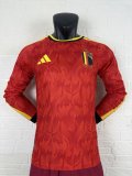 Players Version |   2026 Belgium World Cup Home Long sleeve Jersey