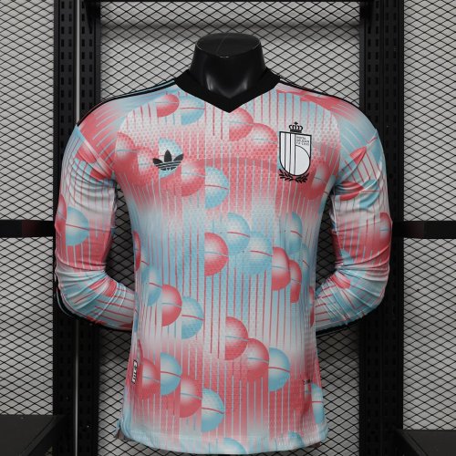 Players Version |  2026 Belgium World Cup Away Long sleeve Jersey