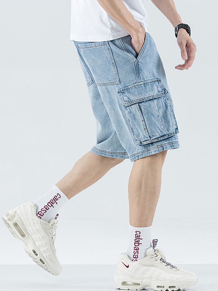 baggy jean shorts