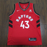 Toronto Raptors 新款 猛龙队 43号 帕斯卡尔·西亚卡姆 红色