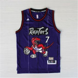 Toronto Raptors 猛龙队 7号 洛瑞 紫色 复古大龙极品网眼球衣