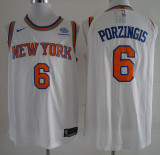 New York Knicks 17-18赛季 新款 尼克斯 6号 波尔津吉斯（波神） 白色