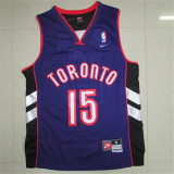 Toronto Raptors 猛龙队 15号 卡特 紫黑 新面料球衣