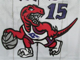 Toronto Raptors 猛龙队 15号 卡特 白色(大龙印花) 极品网眼球迷版