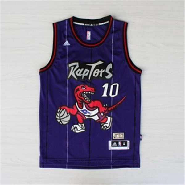 Toronto Raptors 猛龙队 10号 德罗赞 紫色 复古大龙极品网眼球衣